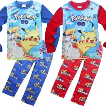 Пижамный комплект «Покемон го», детские пижамы для девочек и мальчиков, одежда для сна, детская одежда для сна, спортивный костюм «Пикачу», костюм «Покемон»