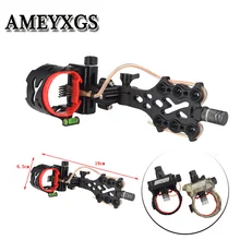 1pcs 0.019mm Compound Bow Sight 5 Pin Micro Adjustable Aluminum alloy Bow SightArchery Accessories Hunting