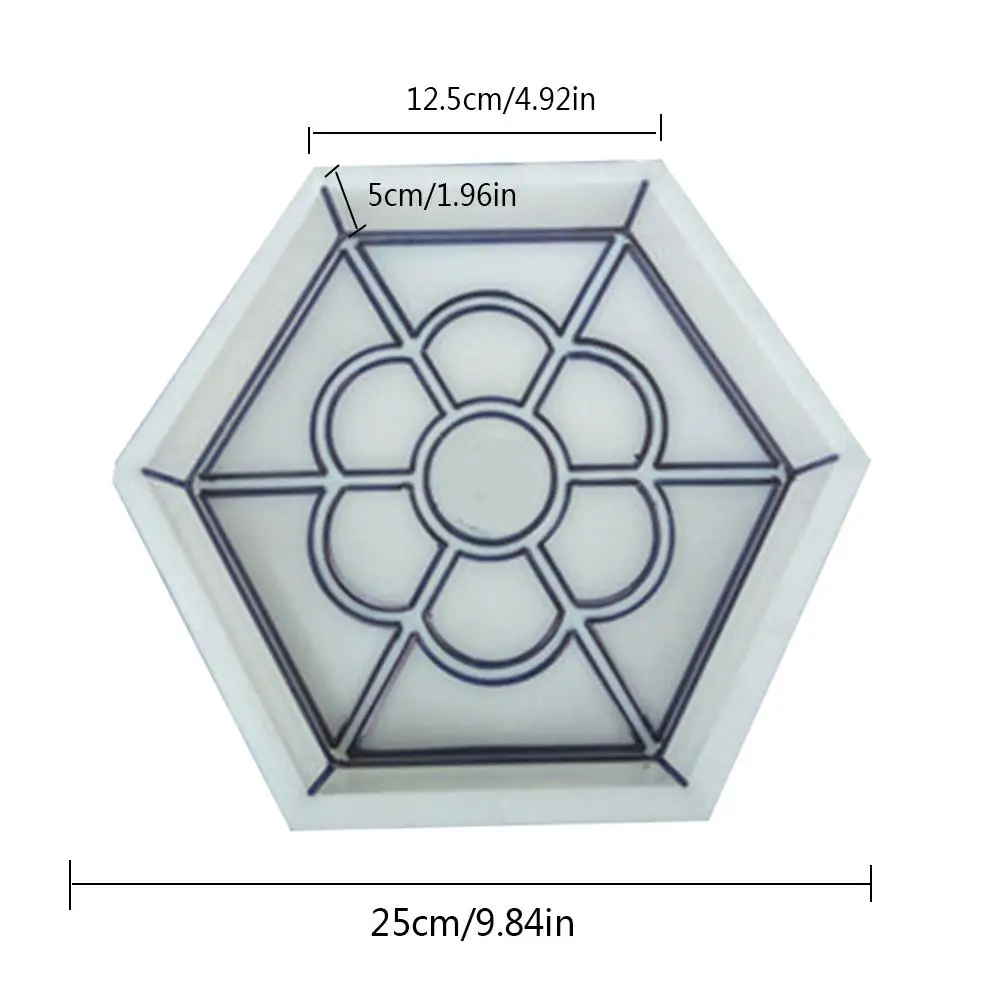 25x25x5 см Стиль сливы шестиугольная форма Пластиковая форма садовый Декор газон дорожка тротуарная плитка цемент кирпич DIY дорожная доска