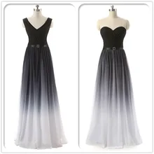 WAWY Long A-Line Evening Dresses Robe De Soiree Gradient Formal Prom Party Dresses Gowns Vestido De Festa w01
