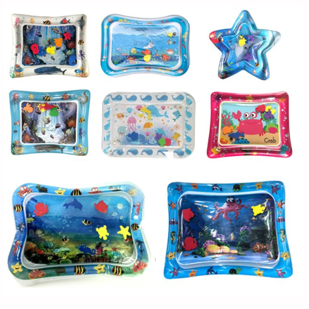 

Baby Kids WaterPlay Mat Inflatable Thicken PVC Infant Tummy Time Playmat Toddler Fun Activity Play Center Watermat for Babies