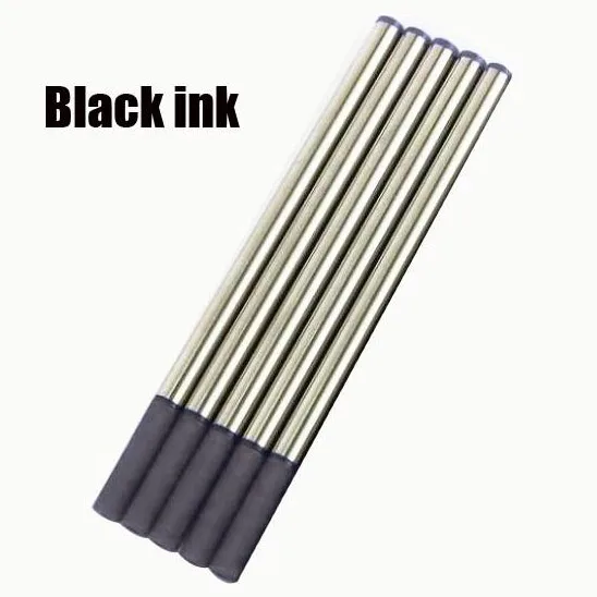 JINHAO X750 Ручка-роллер матовый цвет: черный, синий, белый, пурпурный, золотого, серебряного цвета розово 15 видов цветов на выбор JINHAO 750, деловая, для офиса - Цвет: 5 pcs black refills