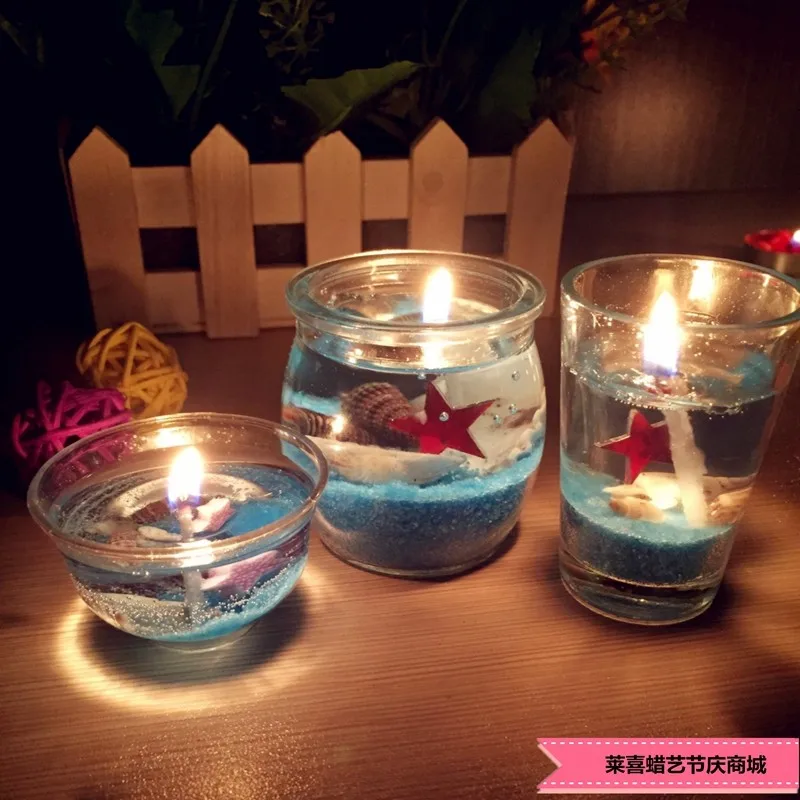 Хрустальный светильник, ароматизированный гель, Бездымная свеча, Желейный воск, экологически чистые нетоксичные и безвредные романтические свечи