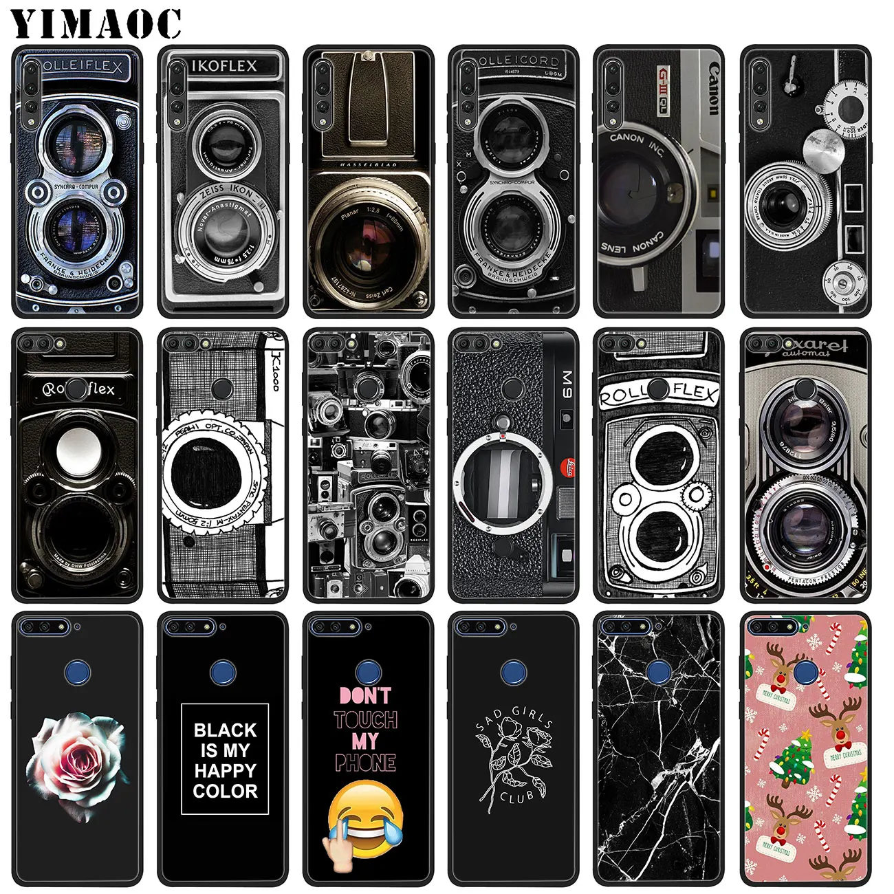 YIMAOC винтажный Мягкий силиконовый чехол для камеры Huawei P30 P20 Pro P10 P9 Lite Mini 2017 P Smart Z 2019