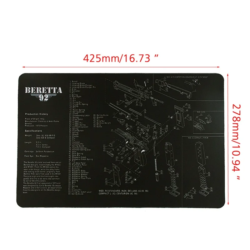 Beretta 92 Cleaning Bench Mat Hunting Accessory RL37-0088 (8)