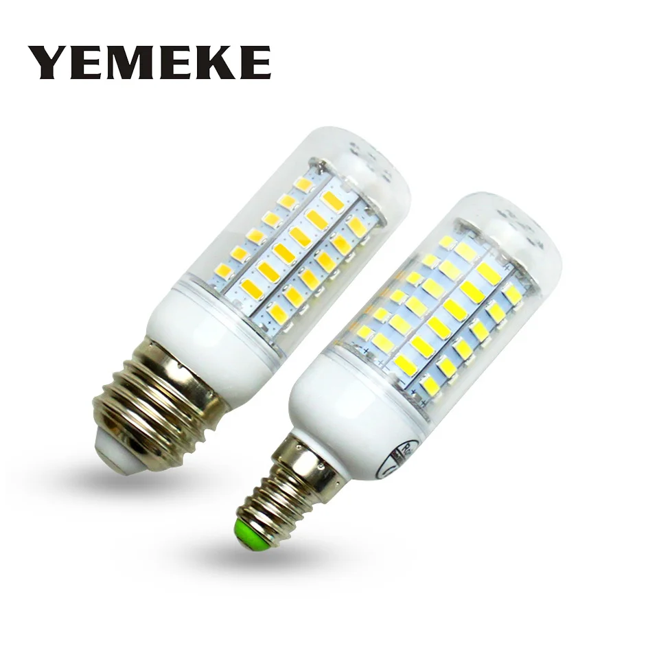 Super LED Bulb E27 E14 220V SMD 5730 LED Lamp 24 36 48 56 69leds AC 230V 5730SMD LED Corn Bulb light Chandelier AC200-240V