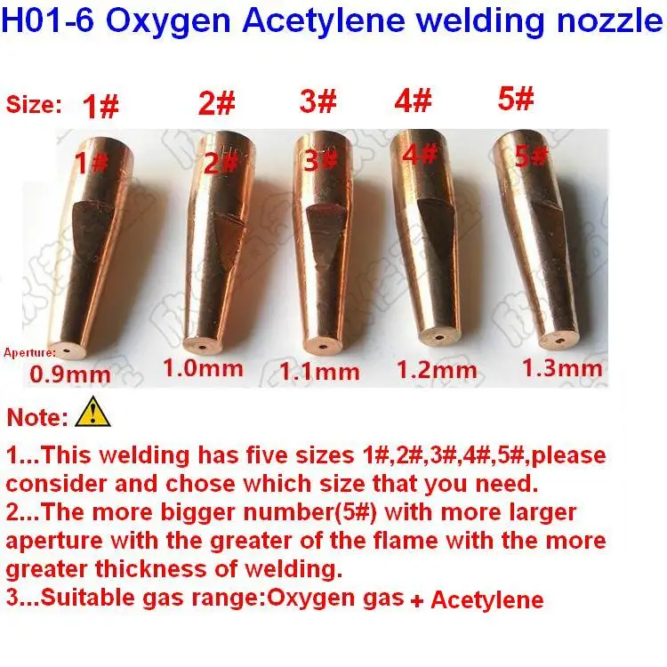 Oxy Acetylene Tip Chart