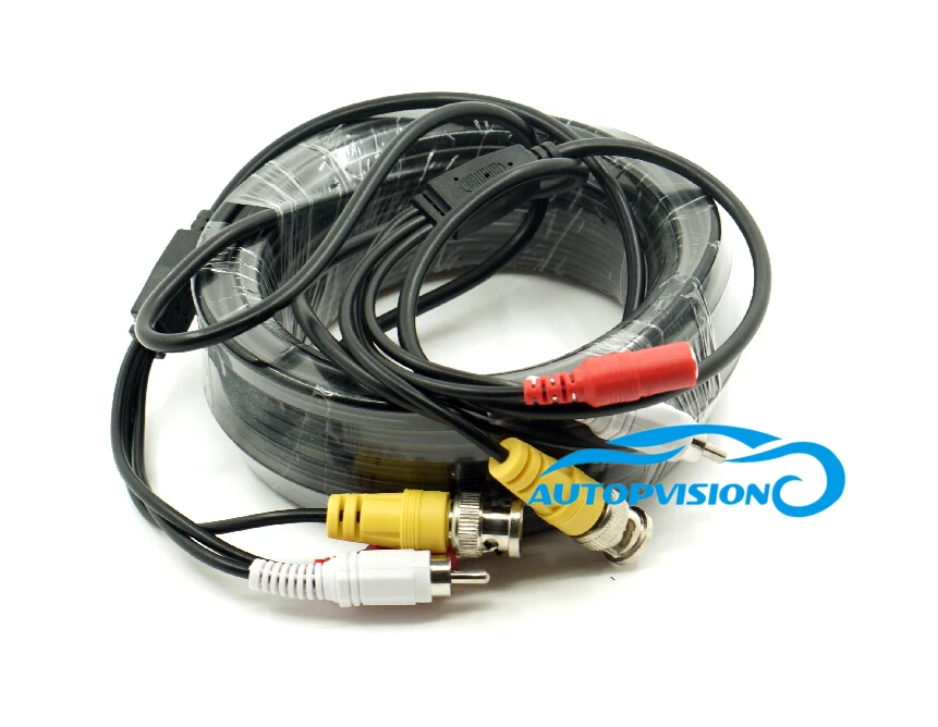 15M 50FT Audio Video Power Camera Cable BNC RCA CCTV Cable CCTV Camera