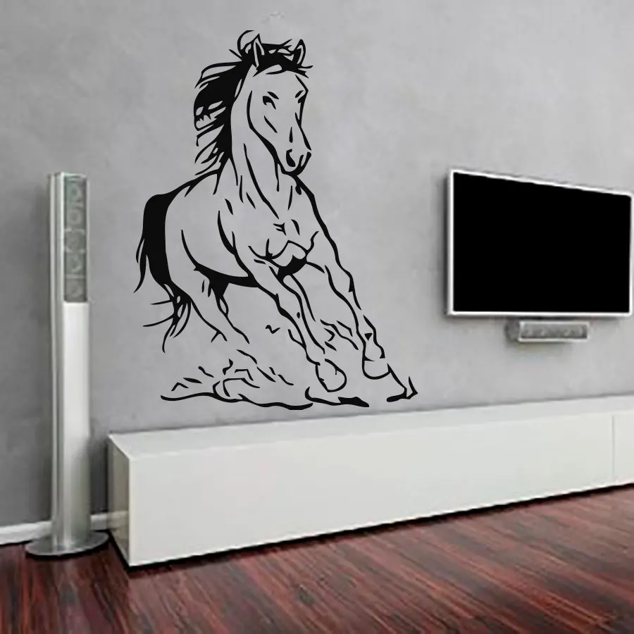 New Design Horse Wall Sticker Living Room Interior Self Adhesive Home Decor Vinyl Art Wall Decal