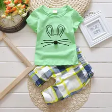 Baby clothes for girls 2017 new boys suits short sleeve T-shirt + pants children’s sports suits wear 100% cotton kids clothes