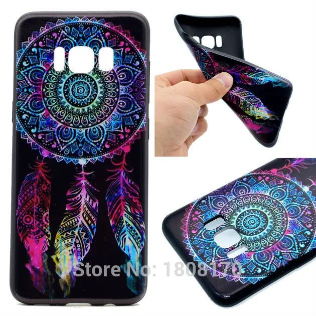 Мягкий ТПУ чехол бабочка Хна Цветок Мандала для Samsung Galaxy S8 2017 A3 A5 J3 J7 Huawei P8 Lite Smile Happy