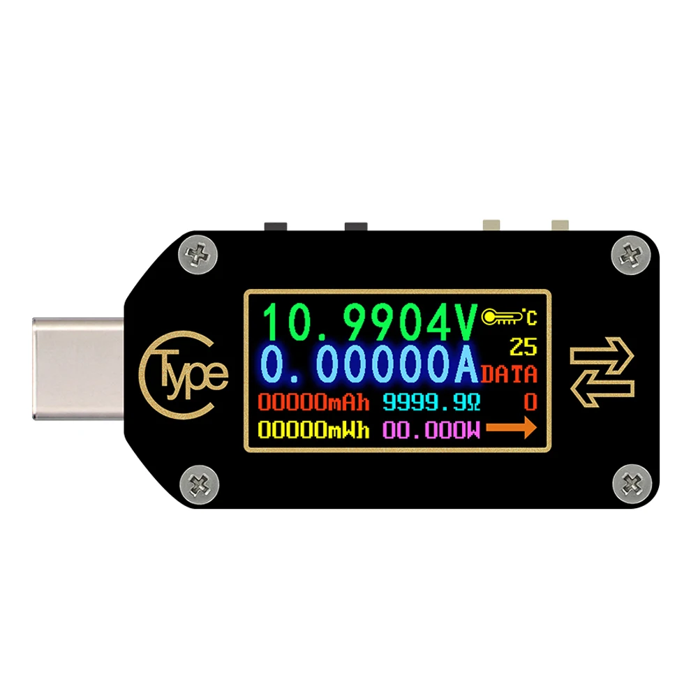 HD Тип-C Цвет Дисплей PD триггер USB Вольтметр Амперметр Напряжение 2-полосная измеряемый ток метр Цифровой мультиметр USB Тестер