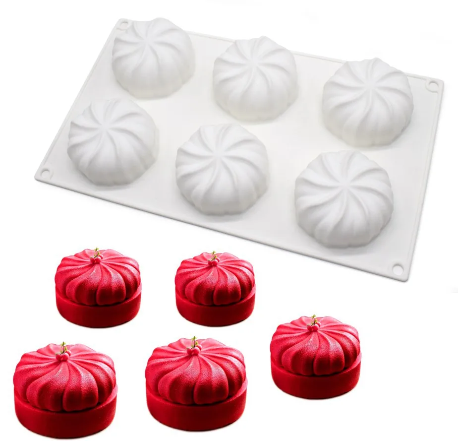 3D Pumpkin Shaped Silicone Cake Mold DIY Cakes Decorating