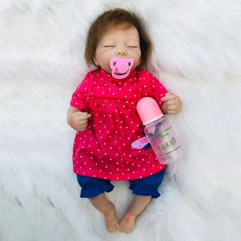 

46cm Silicone vinyl newborn baby reborn Boneca Alive Baby sleeping baby toddler 18inch Child birthday Xmas Gift toy for sale