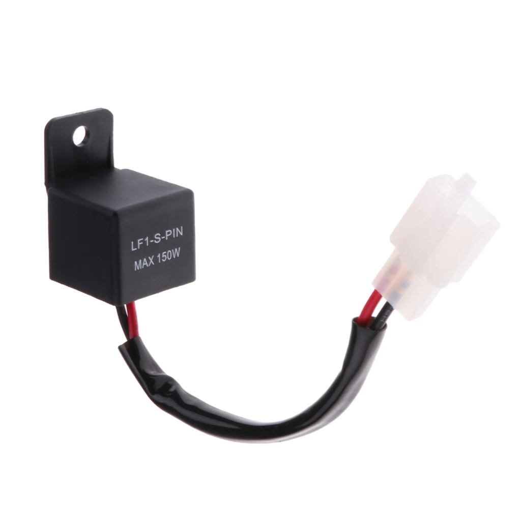 

Motorcycle Auto LED Light Flasher Blinker Relay Signal Rate Control Wire 12V Waterproof design in solid-state efficient