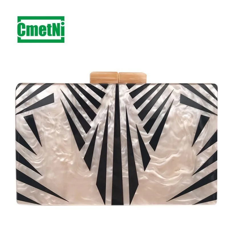 

Fashion Women Acrylic Bag Personality Geometric Clutches Elegant Evening Clutch Bags Party Handbags and Purses