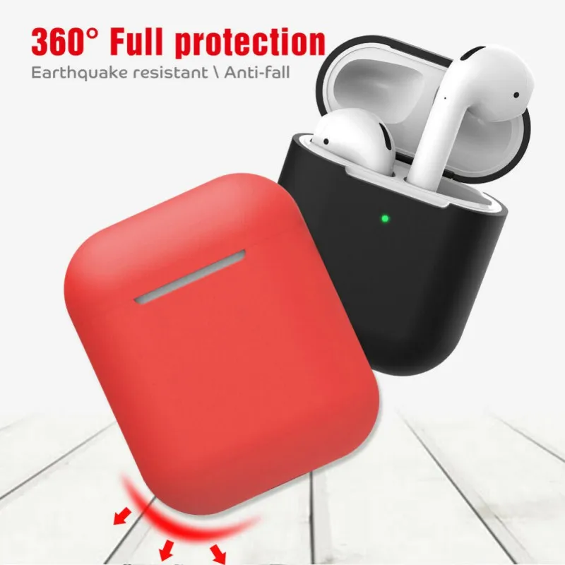 

Silicone Earphone/Earpiece Case 360 Degree Full Protection for AirPods Protective Cover for 2nd Generation AirPods Earphone