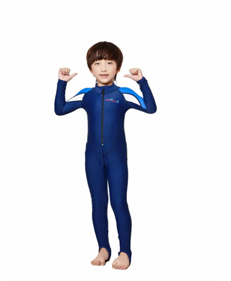 Dive&sail kids dive skin suit Lycra long sleeve wetsuit jumpsuit for