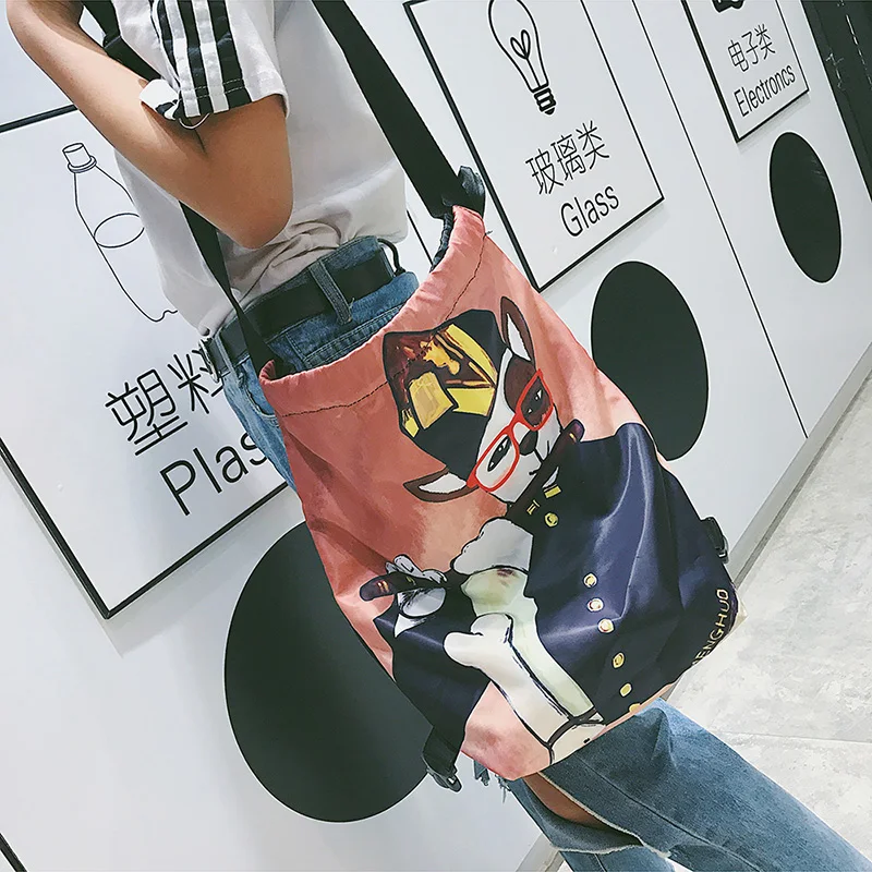 Menghuo Designer 6 Patterns Cat Printing Women Classic Mochila Drawstring Bags Travel backpack School Bag Leisure Bagpack Brand (67)
