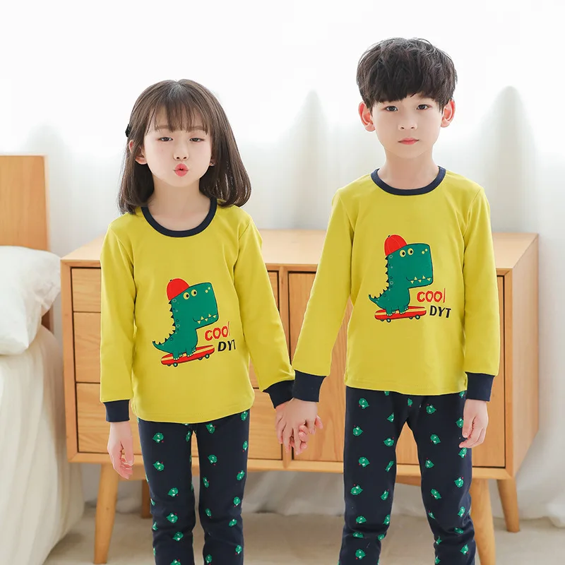 

New Winter Children's Sleepwear Cotton Pajamas Set Baby Girls Clothes Pyjamas Kids Boys Autumn Cartoon Pijamas Infantil Homewear