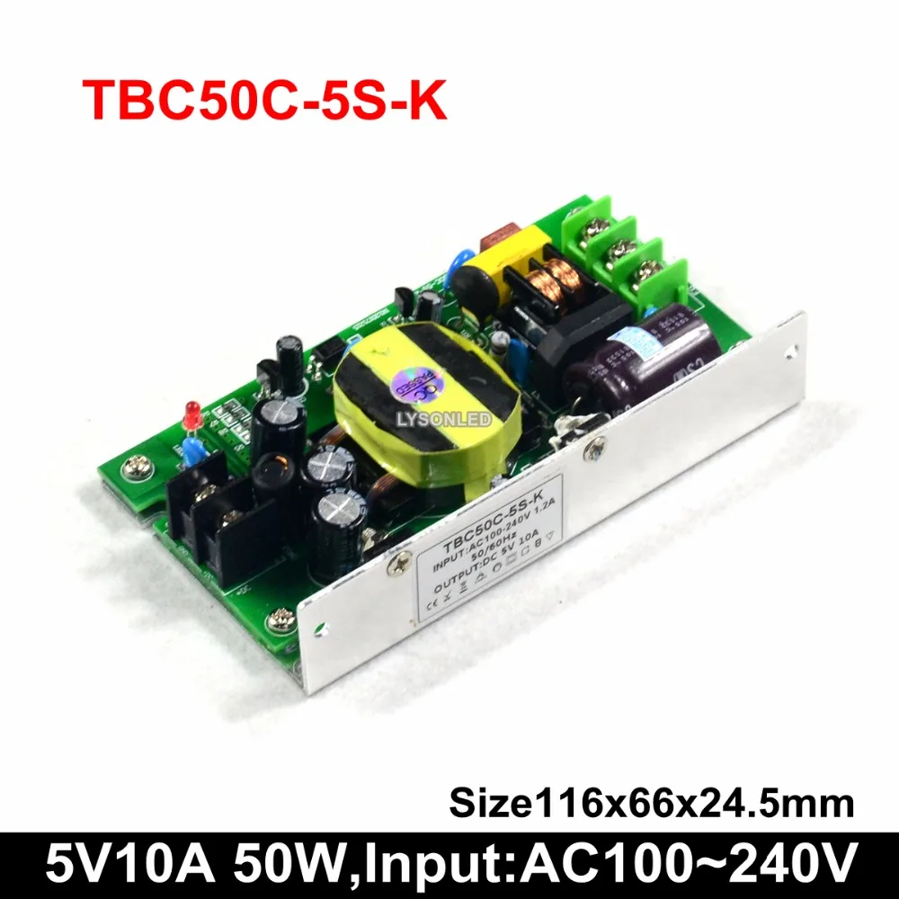 

5V 10A 50W LED Scrolling Display Power Supply Input AC100-240V Slim Supply(35W//75W/100W Stock)