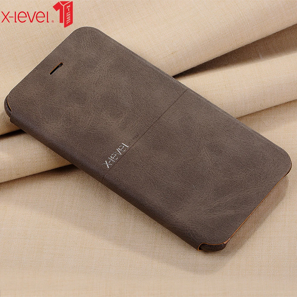 X-Level для iPhone 6 6 S чехол, кожаный чехол ультра тонкий PU Флип Бизнес телефон задняя крышка для iPhone 6 6 S Plus винтажный Чехол-подставка
