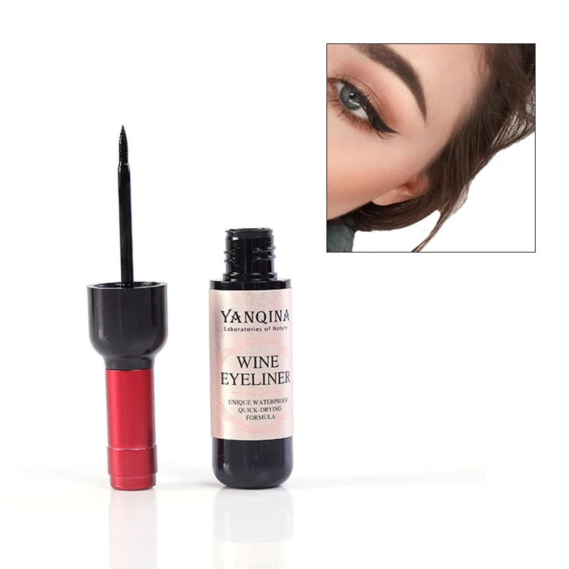 Red Wine Bottle Shape Eyeliner Waterproof Anti sweat Eye Liner For Lady