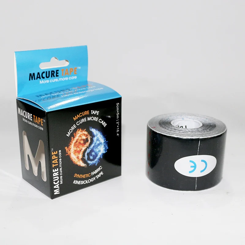 Растягивающаяся кинезиологическая лента Macure 4 стороны эластичная медицинская