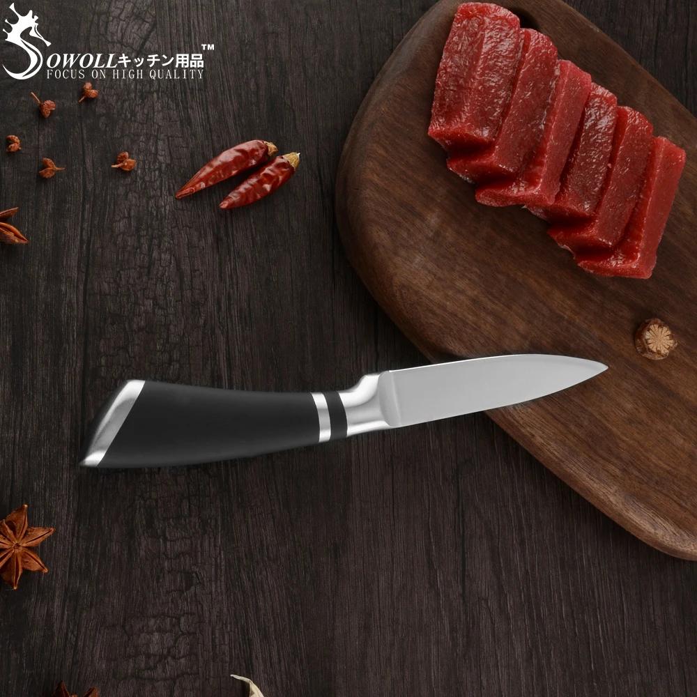 Кухонные ножи SOWOLL, ножи из нержавеющей стали, нож для очистки овощей Santoku, нож для нарезки хлеба, нож для измельчения, кухонная принадлежность, инструменты