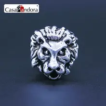 

Fashion European 925 Silver Plated Head Of Male Lion Fit Bracelet Charm DIY Bead Jewelry Making