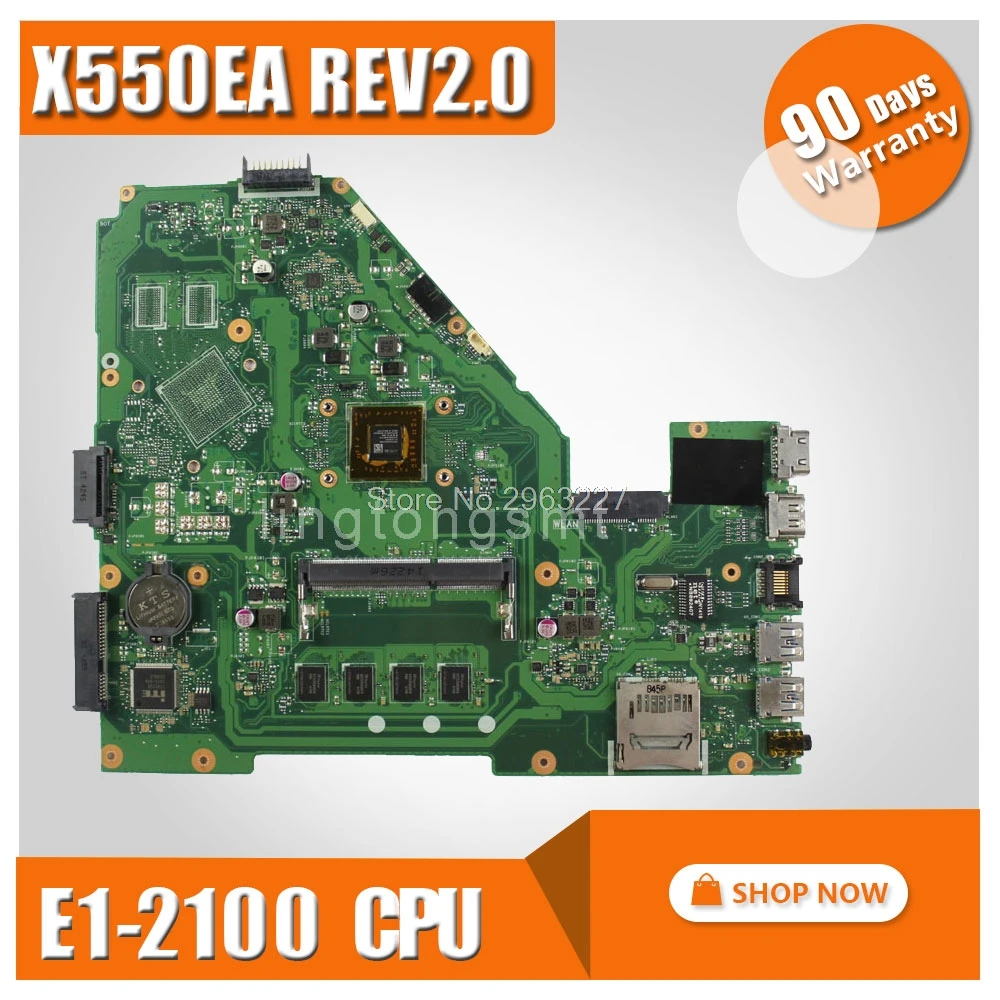 Cena X550EA płyta główna E1 2100 2G pamięci dla ASUS X550EA X552E X550EP Laptop płyta główna X550EA płyta główna X550EA
