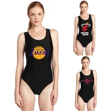 Новый 1002 сексуальная девушка летом Буллз баскетбольная команда болельщиков Хьюстона 3D печать цельный платье без рукавов купальник купальники женщин купальный костюм