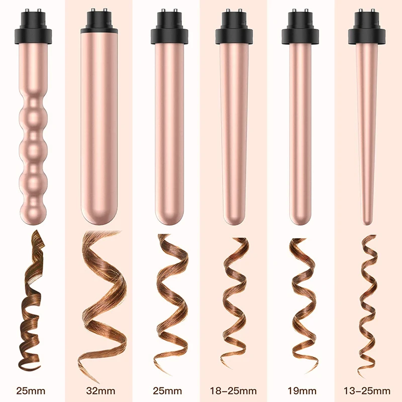 Ferro de Ondulação Conjunto para Salão Ferramentas da Onda do Cabelo Cerâmica Modelador Cabelo Varinha Curling Ferro Multi Estilor Iron Wand Beleza Uso Doméstico 8 Curling Irons