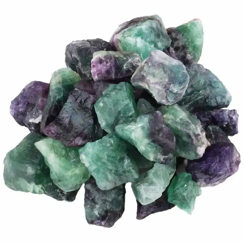 TUMBEELLUW 1lb(460 г) натуральный кристалл кварца необработанный камень, необработанные камни неправильной формы для кабирования, кувырки, резки, лапидария - Цвет: Fluorite