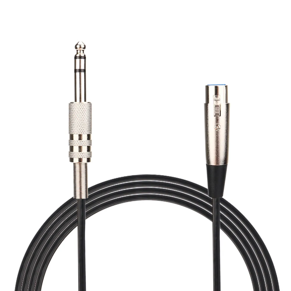 

Digital Cables Audio Video cable XLR 3-Pin Female To 6.35mm Stereo Plug Shielded Microphone Mic Audio Cable Cord 0508