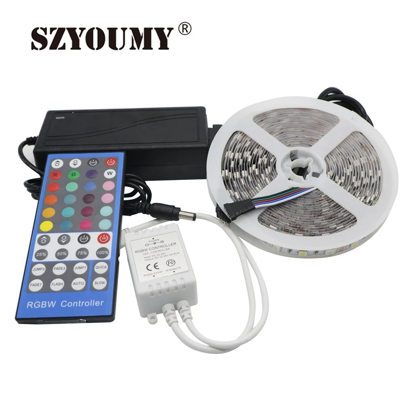 SZYOUMY новый комплект 5050 SMD RGBW RGBWW светодиодная ленсветильник 12 В постоянного тока 60