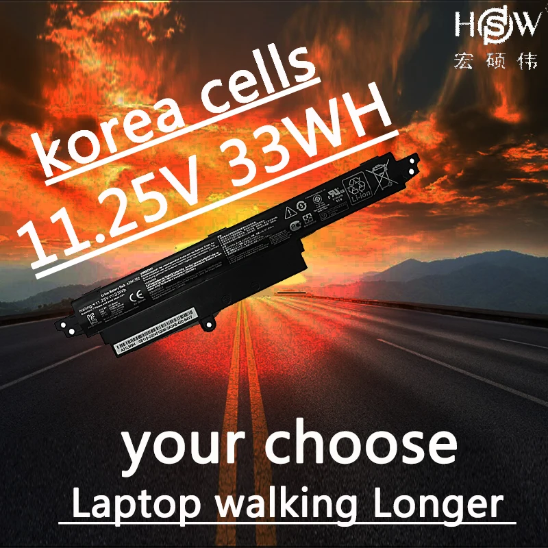HSW 11.25V 33WH A31N1302 laptop Battery For ASUS VivoBook X200CA X200MA X200M X200LA F200CA 200CA 11.6\