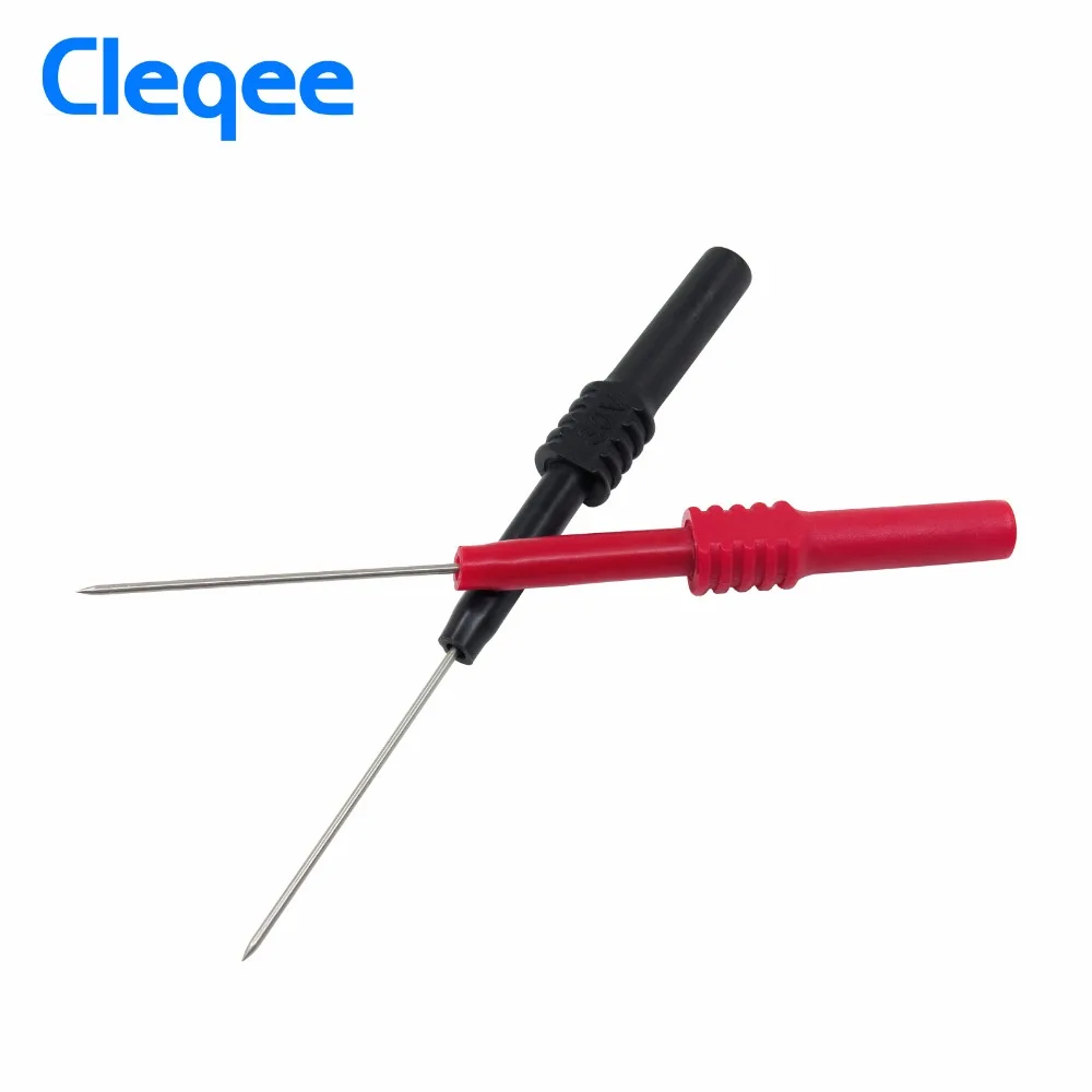 Cleqee P5009 4 шт. мягкая ПВХ изоляция игла для прокалывания неразрушительный мультиметр Пробники красный/черный