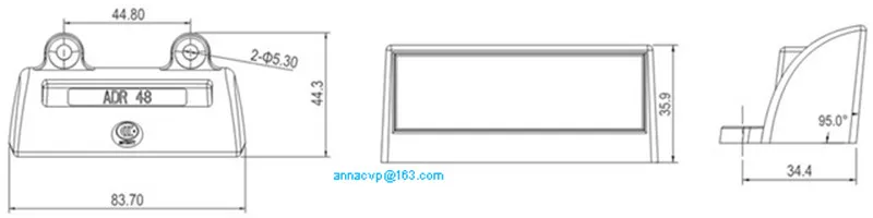 trailer number plate light led size_