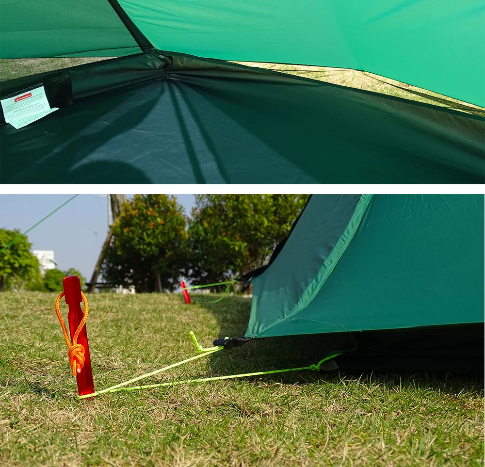 Pessoa para Camping um Pico Barraca Ultralight 1 2 Caminhadas Mochila Poleless Single Solo Tenda Bivvy Tenda 20d Silicone à Prova d' Água 21 High Quality Esporte e Lazer