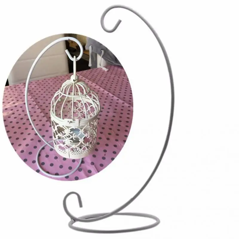 

Black/White High quality Iron Hanging mini decor Eco bottle Candle Holder Candlestick Stand for Romantic Wedding Dinner