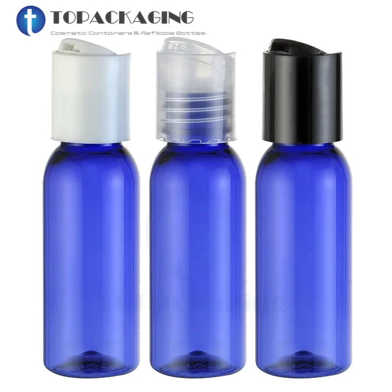 

50PCS/LOT-30ML Press Screw Cap Bottle,Blue Plastic Cosmetic Container,Empty Essential Oil Bottle,Sample Shampoo Sub-bottling