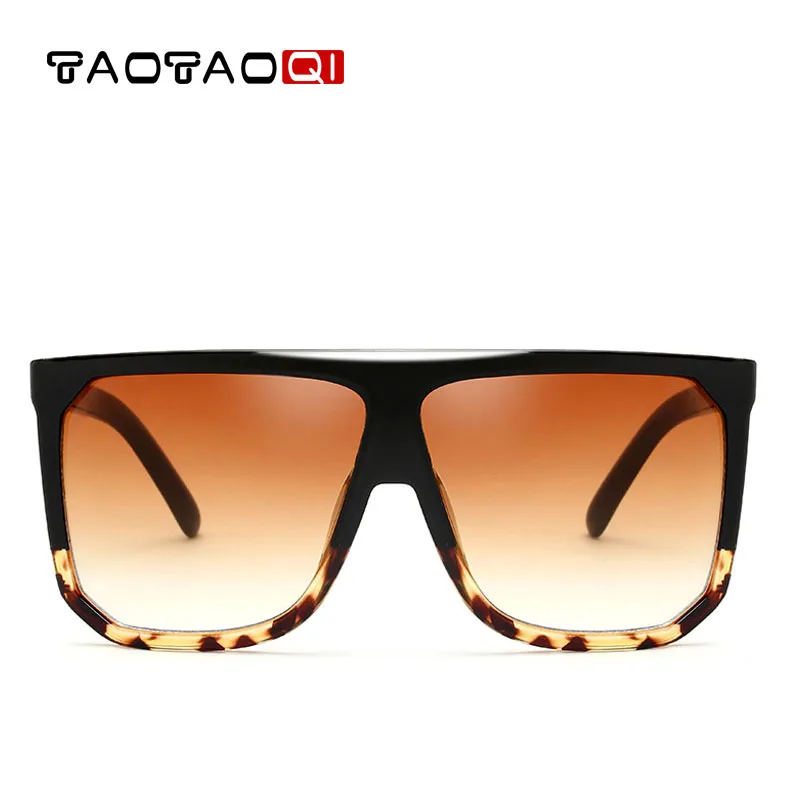 

TAOTAOQI Brand Sunglasses Women PC Big Frame Flat-top Female Fashionable Vintage Sunglasses Men UV400 Female Sun Glasses oculos