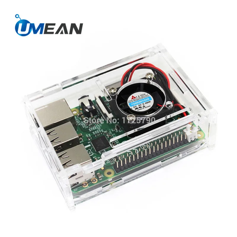 Акриловая Raspberry pi 3 b+ Корпус Корпуса Корпус коробка с вентилятором для PRi 2 Модель B