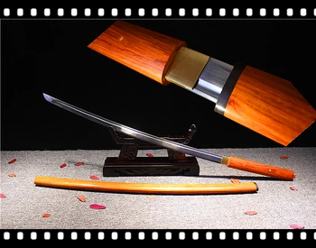 

HandMade Japanese Samurai Sword Katana 1070 Carbon Steel Blade RoseWood Sheath