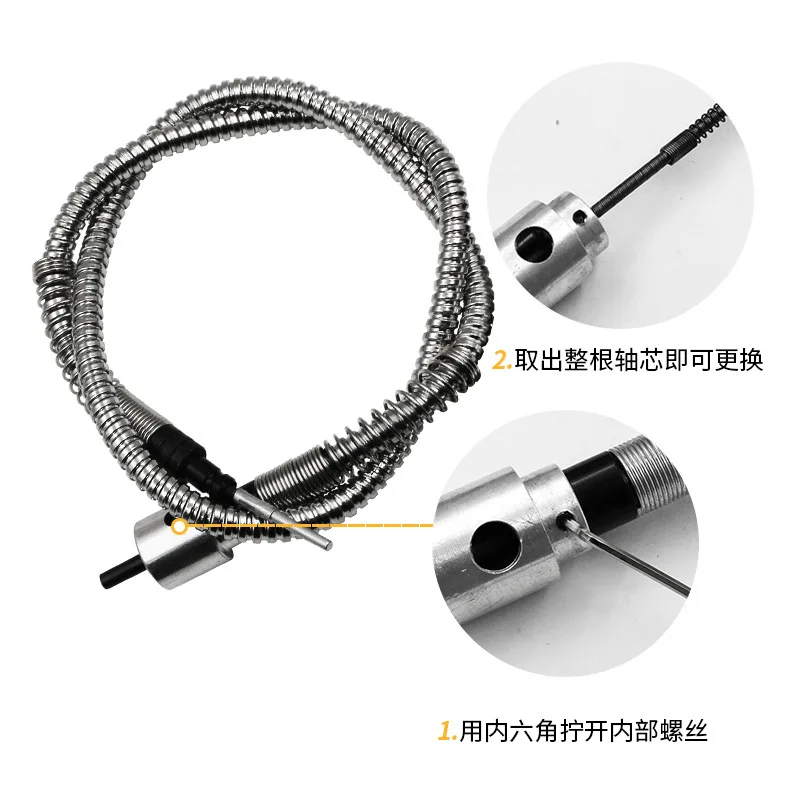 

Electric drill stainless steel flexible shaft universal engraving pen extension hose 6mm mill accessories