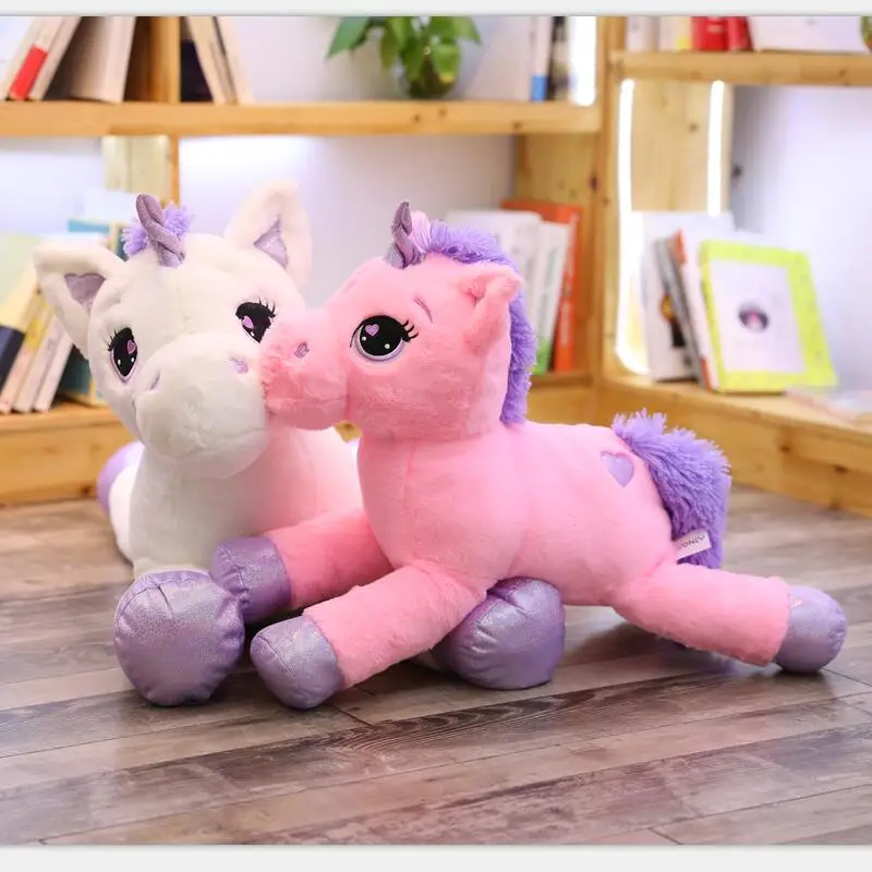 Large Size Cute Unicorn Plush Toys Pink White Horse Soft Doll Stuffed Animal Big Size Toys for Children Birthday Gift