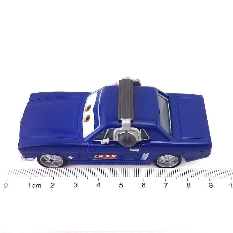 Disney Pixar Cars Brent Mustangburger с гарнитурой металлический литой под давлением игрушечный