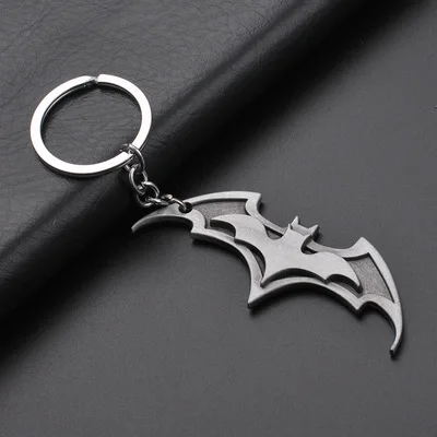 Новая Мода Мстители Бэтмен Автомобиль сумка для ключей брелок для автомобиля кольцо Llavero Moto Coche брелок для мужчин подарки автомобильные аксессуары - Название цвета: Черный