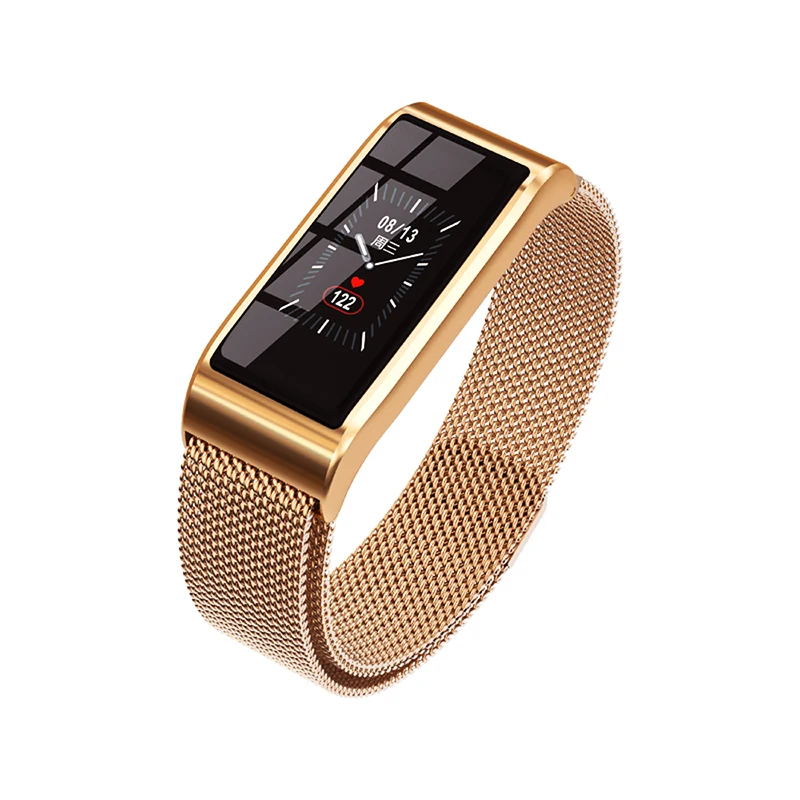 

B45 Smart wristband Waterproof Bracelet Blood Pressure Bluetooth Gold Silver Metal watch Fitness Tracker for women girlfriend